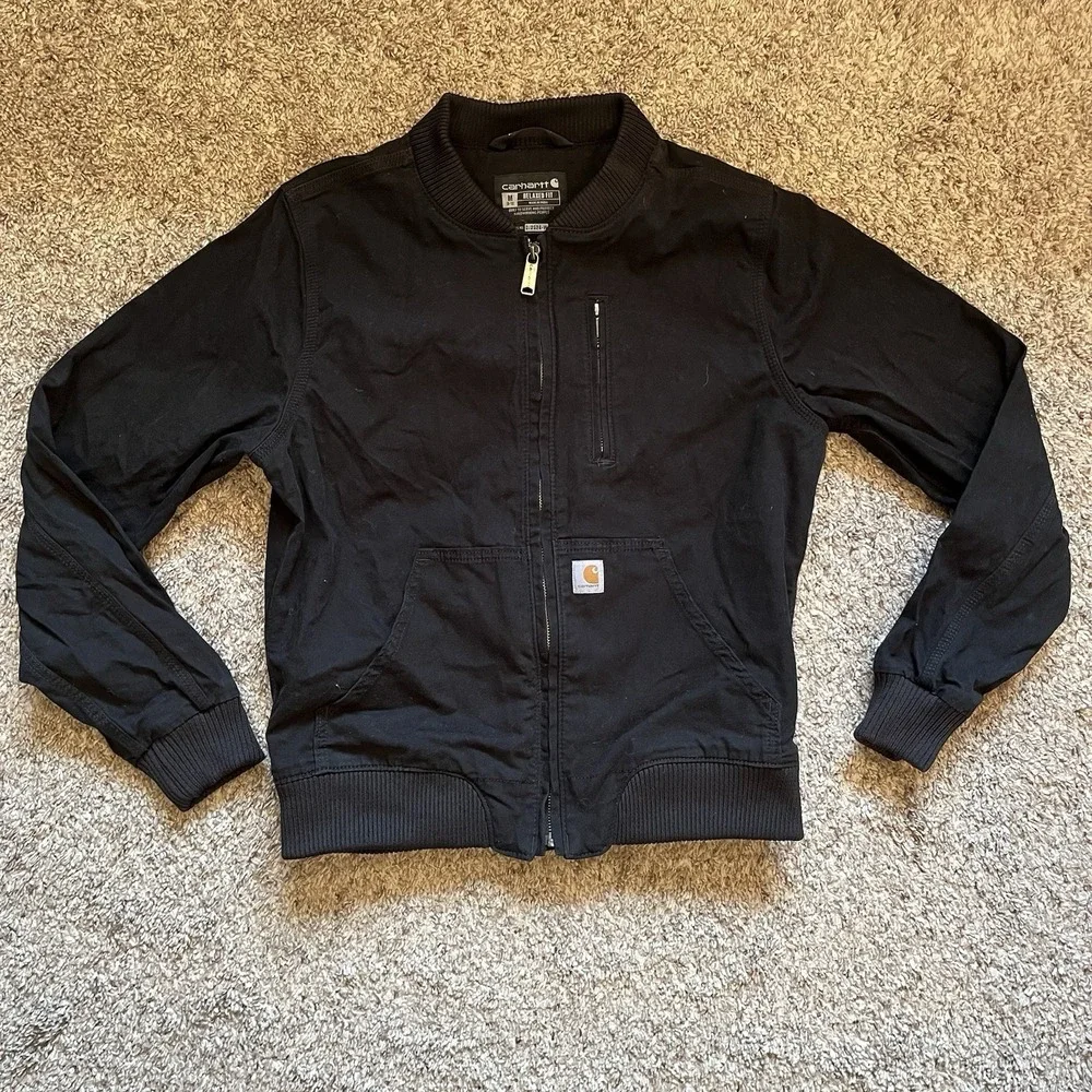 Carhartt Rugged Flex Canvas Bomber Jacket youth Size Medium 8/10